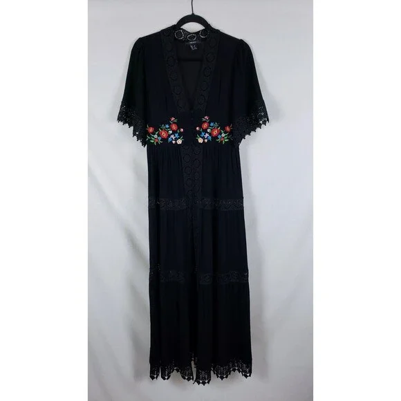 Forever 21 Tops Forever Buttoned Duster Kimono Mexical